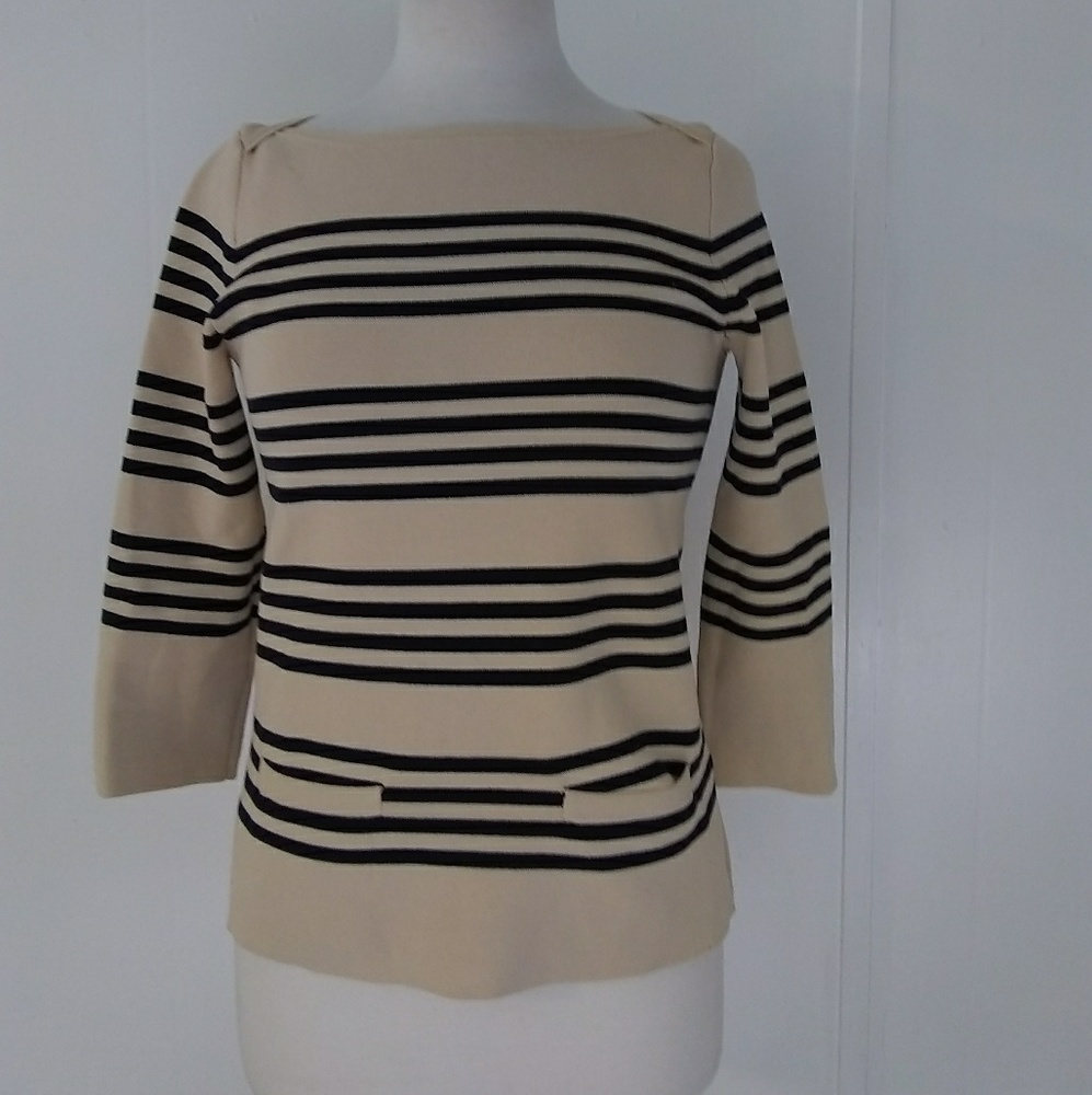 J. Crew Pullover Strip Top - Picture 1 of 8